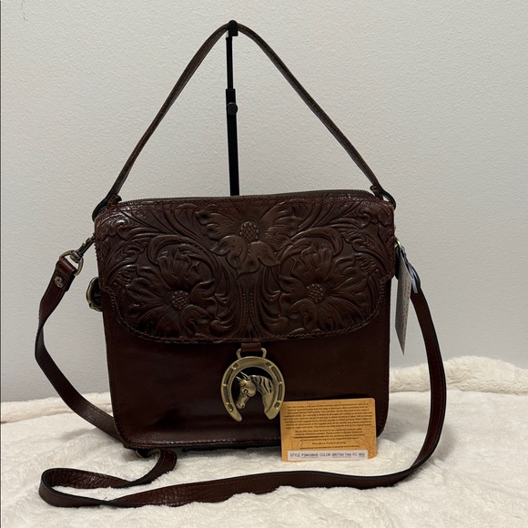 Patricia Nash Serres 10th Anniversary Top Handle/Crossbody Tolled Leather NWOT’s - Picture 4 of 9